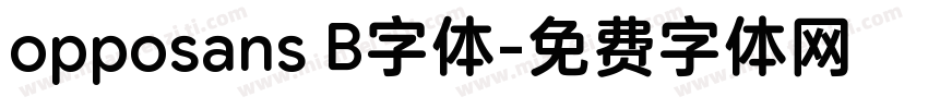 opposans B字体字体转换